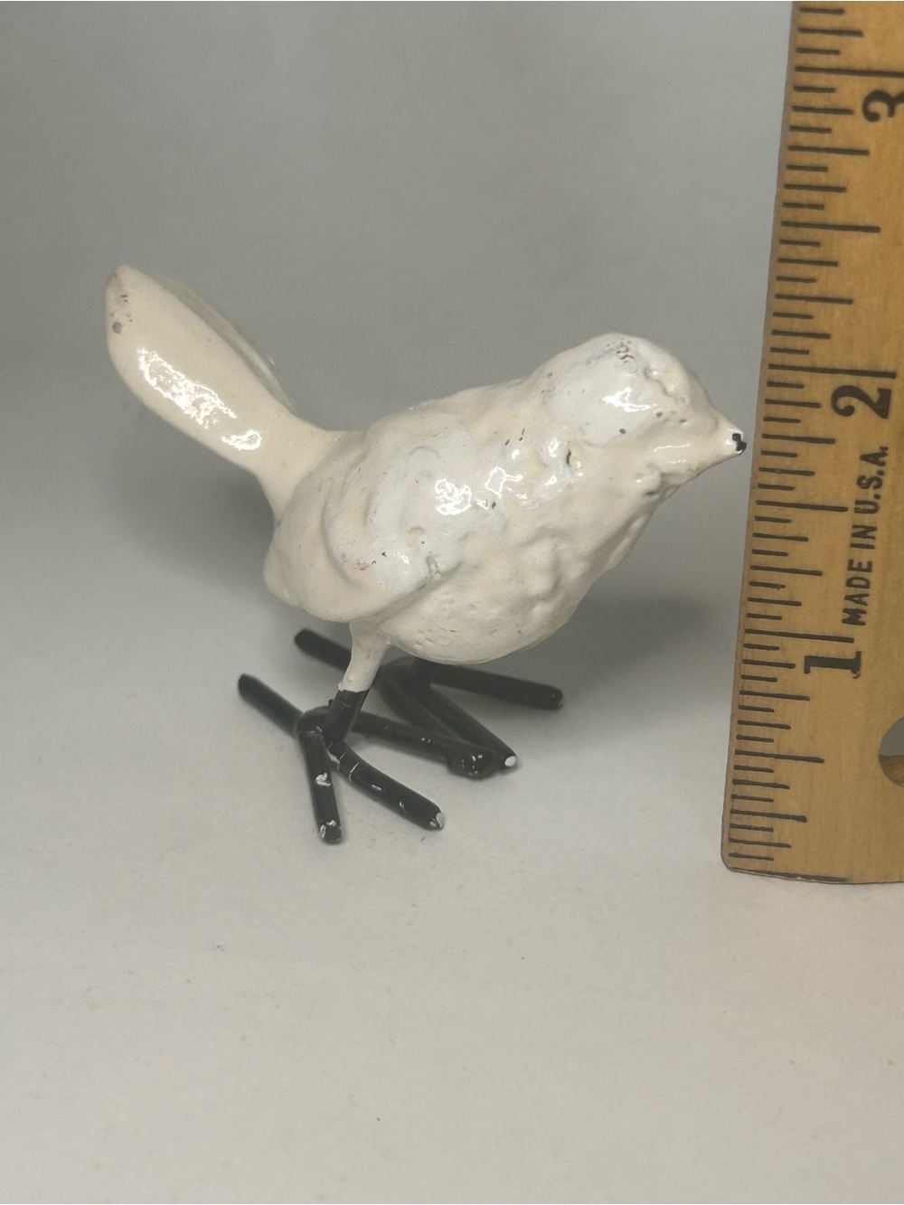 Cast Iron White Bird Figure Trinket Rustic Shabby‎ Chic Cottagecore Country 2” - Picture 2 of 3
